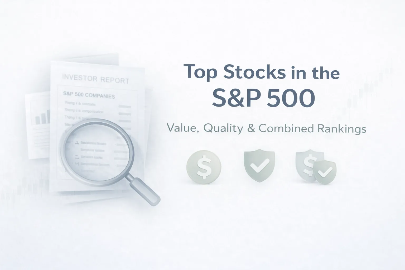 Top S&P 500 Stocks: Value, Quality & Combined Rankings